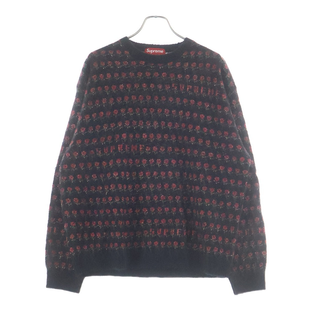 SUPREME(シュプリーム) 25AW Flowers Metallic Sweater フラワー メタリック ニットスウェット セーター ブラック