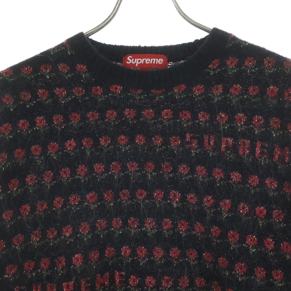 SUPREME(シュプリーム) 25AW Flowers Metallic Sweater フラワー メタリック ニットスウェット セーター ブラック