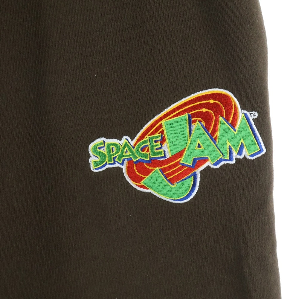 WIND AND SEA(ウィンダンシー) ×SPACE JAM TRACK PANT スペースジャム エンブロイダリーデザイン トラック スウェットパンツ ブラウン WDS-C-SJM-26-Q2-PT-01