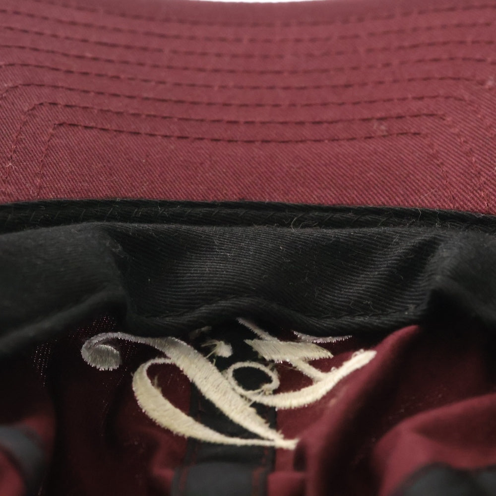 NO BRAND(ノーブランド) NICK GEAR ニックギア フラワーデザイン 6パネル ベースボールキャップ 帽子 レッド