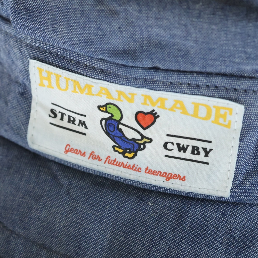 HUMAN MADE(ヒューマンメイド) ロゴデザイン 6パネル デニム ワークキャップ インディゴ