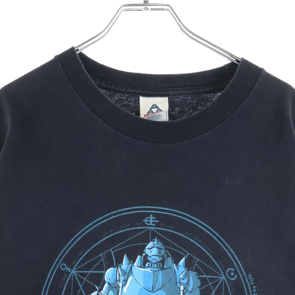 VINTAGE(ヴィンテージ) 00S VINTAGE FULLMETAL-ALCHEMIST TEE ヴィンテージ 鋼の錬金術師 ALSTYLEタグ フロントプリントTシャツ 半袖クルーネックカットソー ブラック