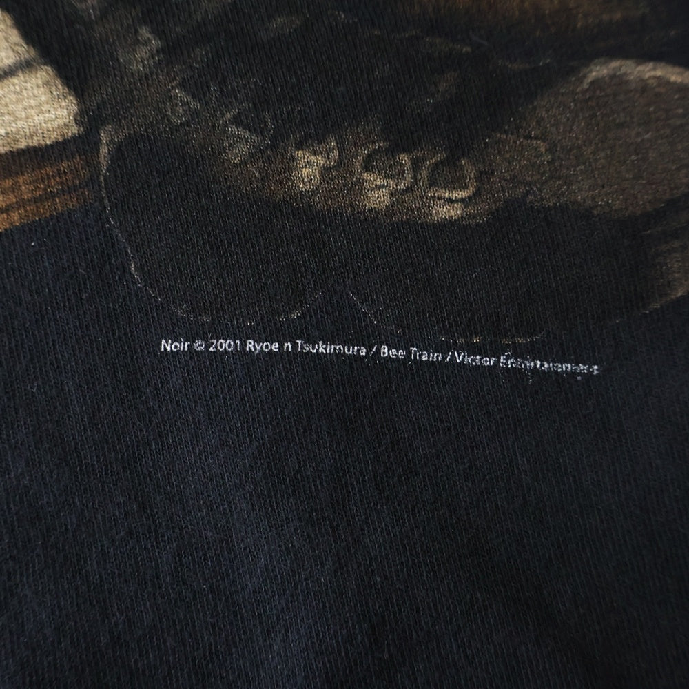 VINTAGE(ヴィンテージ) 00S VINTAGE NOIR KIRIKA YUUMURA 2001 TEE ヴィンテージ ノワール 夕叢霧香 GILDANタグ 両面プリントTシャツ 半袖クルーネックカットソー ブラック