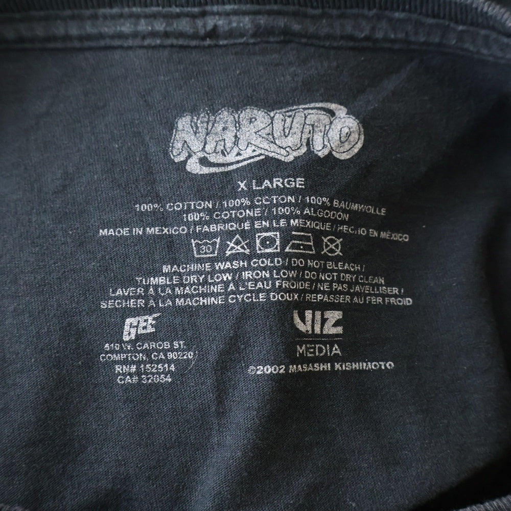 VINTAGE(ヴィンテージ) 00S VINTAGE NARUTO GAARA TEE ヴィンテージ ナルト 我愛羅 フロントプリントTシャツ 半袖クルーネックカットソー ブラック