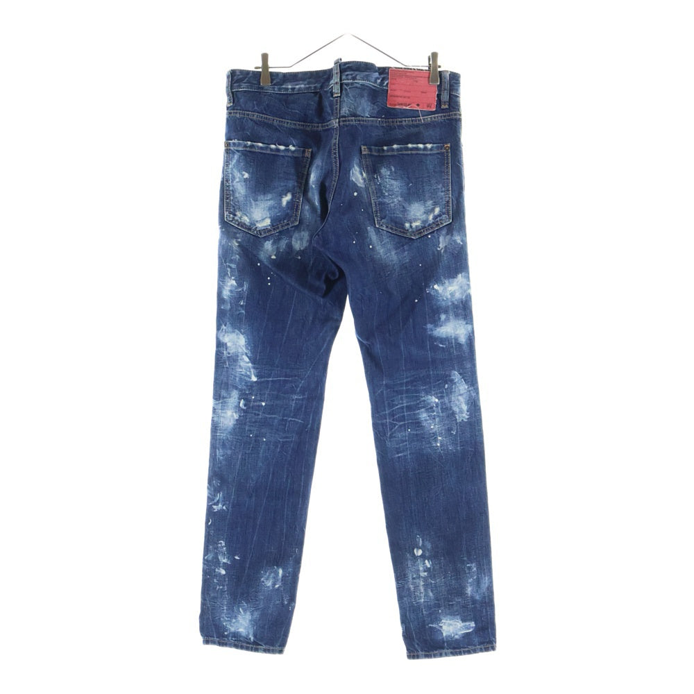 DSQUARED2(ディースクエアード) 21SS COOL GUY JEAN クールガイ ボタンフライ ウォッシュ加工 デニムパンツ インディゴ S71LB0913