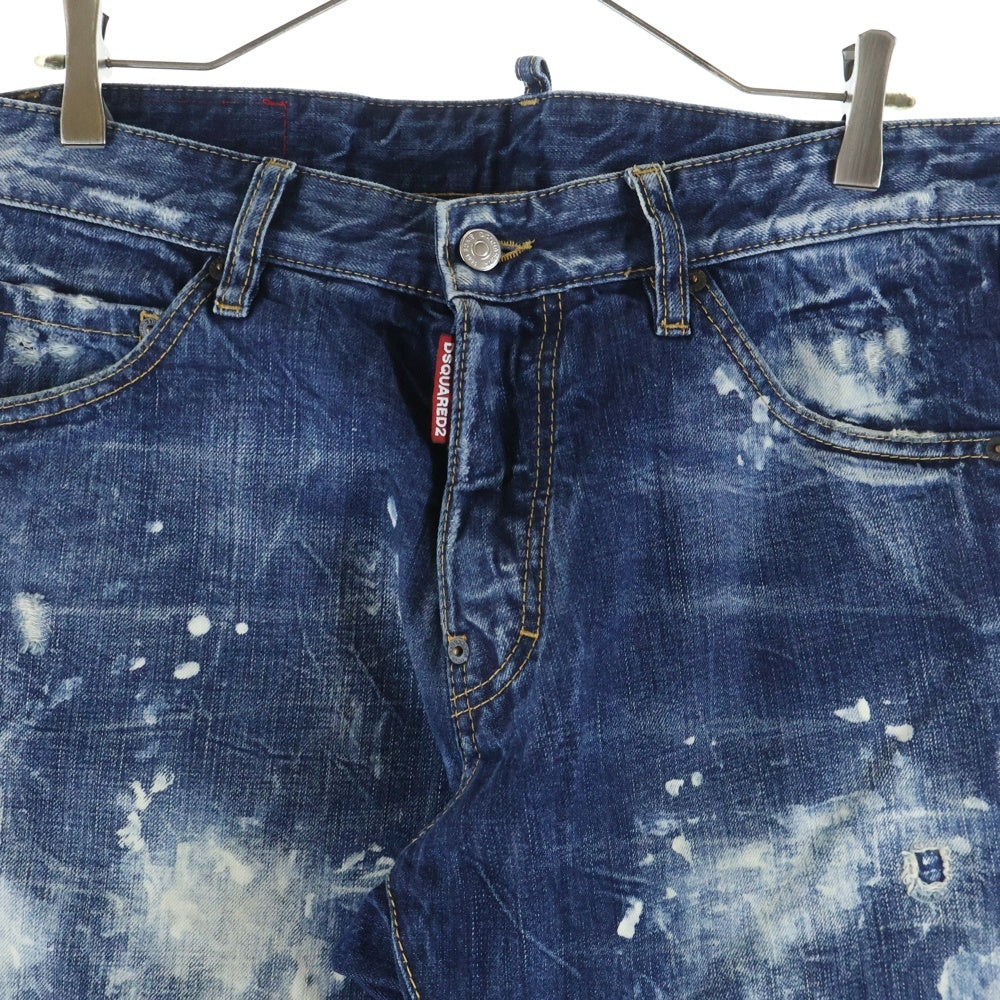 DSQUARED2(ディースクエアード) 21SS COOL GUY JEAN クールガイ ボタンフライ ウォッシュ加工 デニムパンツ インディゴ S71LB0913