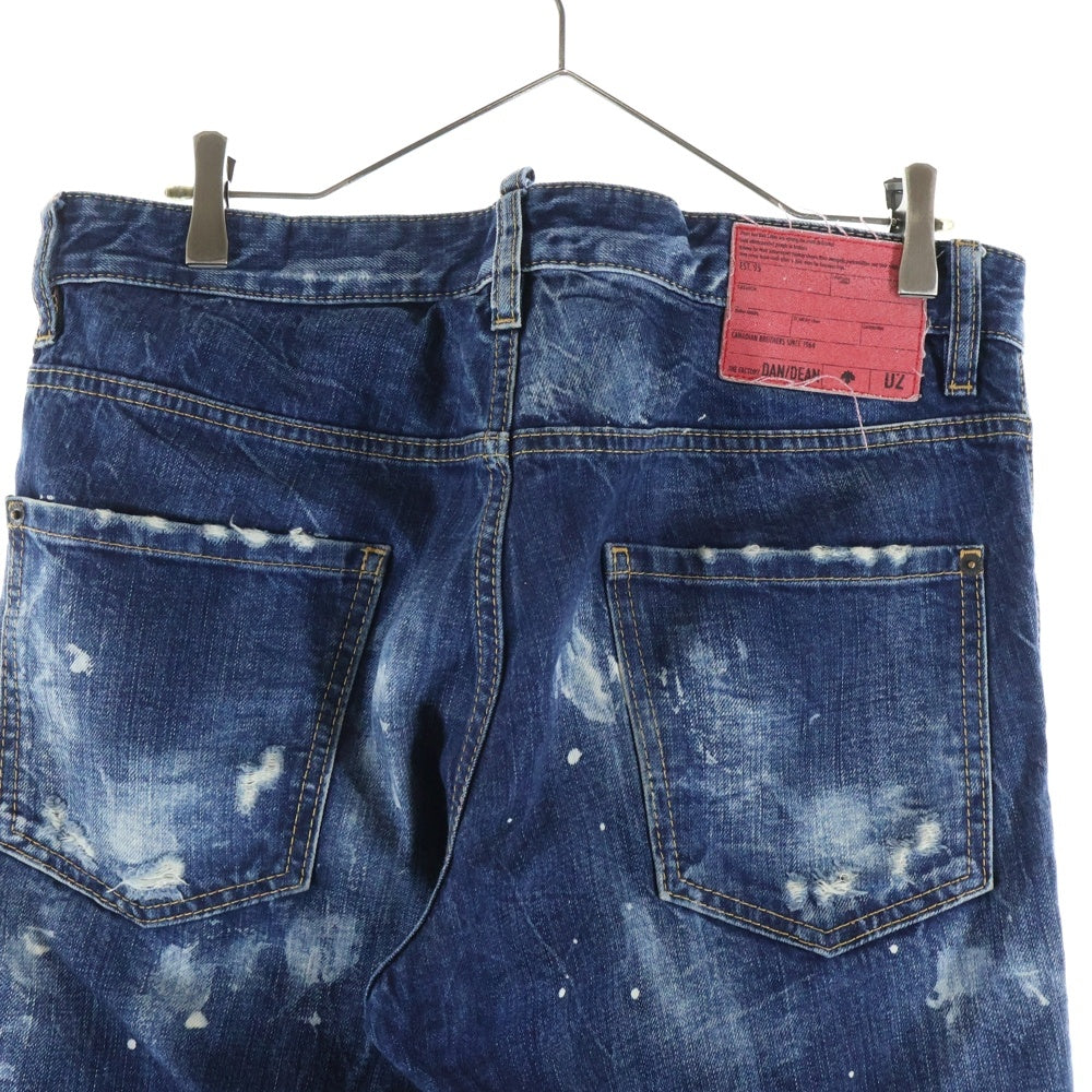 DSQUARED2(ディースクエアード) 21SS COOL GUY JEAN クールガイ ボタンフライ ウォッシュ加工 デニムパンツ インディゴ S71LB0913