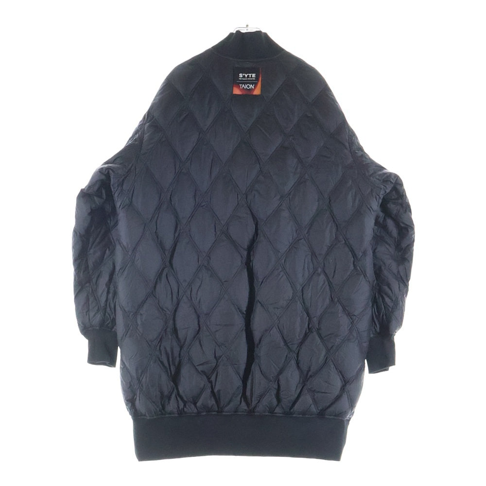 s'yte(サイト) 23AW ×TAION QUILTED DOWN REVERSIBLE LONG MA-1 タイオン キルテッド リバーシブル ロングダウンジャケット ブラック UU-Y01-606