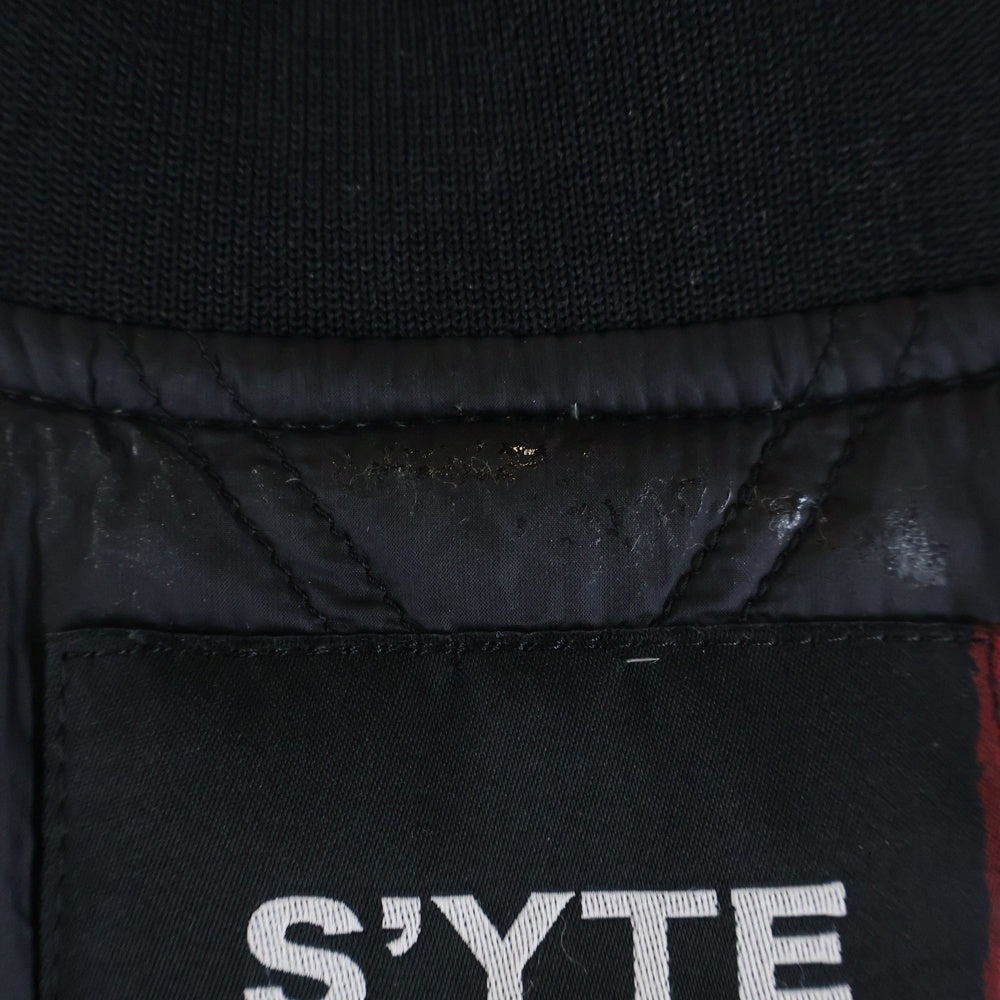 s'yte(サイト) 23AW ×TAION QUILTED DOWN REVERSIBLE LONG MA-1 タイオン キルテッド リバーシブル ロングダウンジャケット ブラック UU-Y01-606