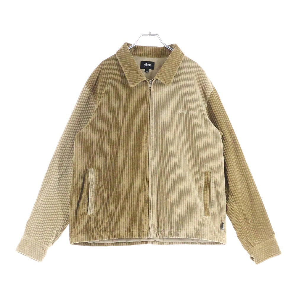 STUSSY(ステューシー) MIX CORD JACKET コーデュロイ ジップアップジャケット ブラウン 115486