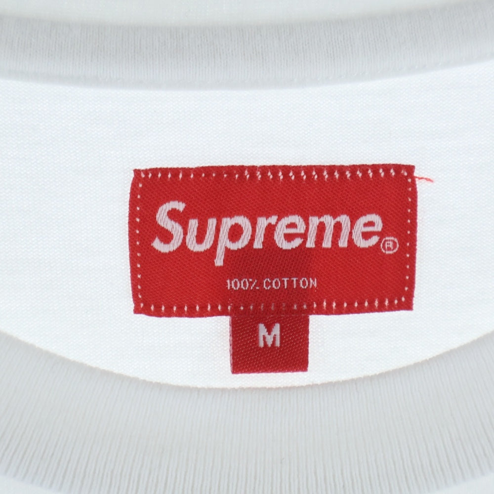 SUPREME(シュプリーム) 19SS Mesh Stripe Pocket Tee メッシュ ストライプ クルーネック半袖ポケットTシャツ カットソー ホワイト