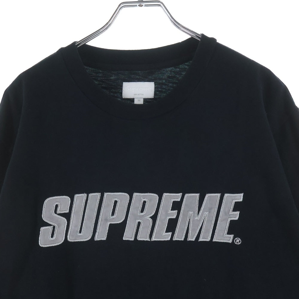 SUPREME(シュプリーム) 17AW Metallic L/S Tee メタリック クルーネック長袖Tシャツ カットソー ブラック