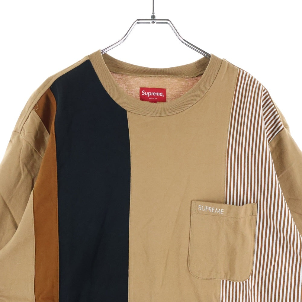 SUPREME(シュプリーム) 20SS Patchwork Pocket Tee パッチワーク クルーネック半袖ポケットTシャツ カットソー ブラウン
