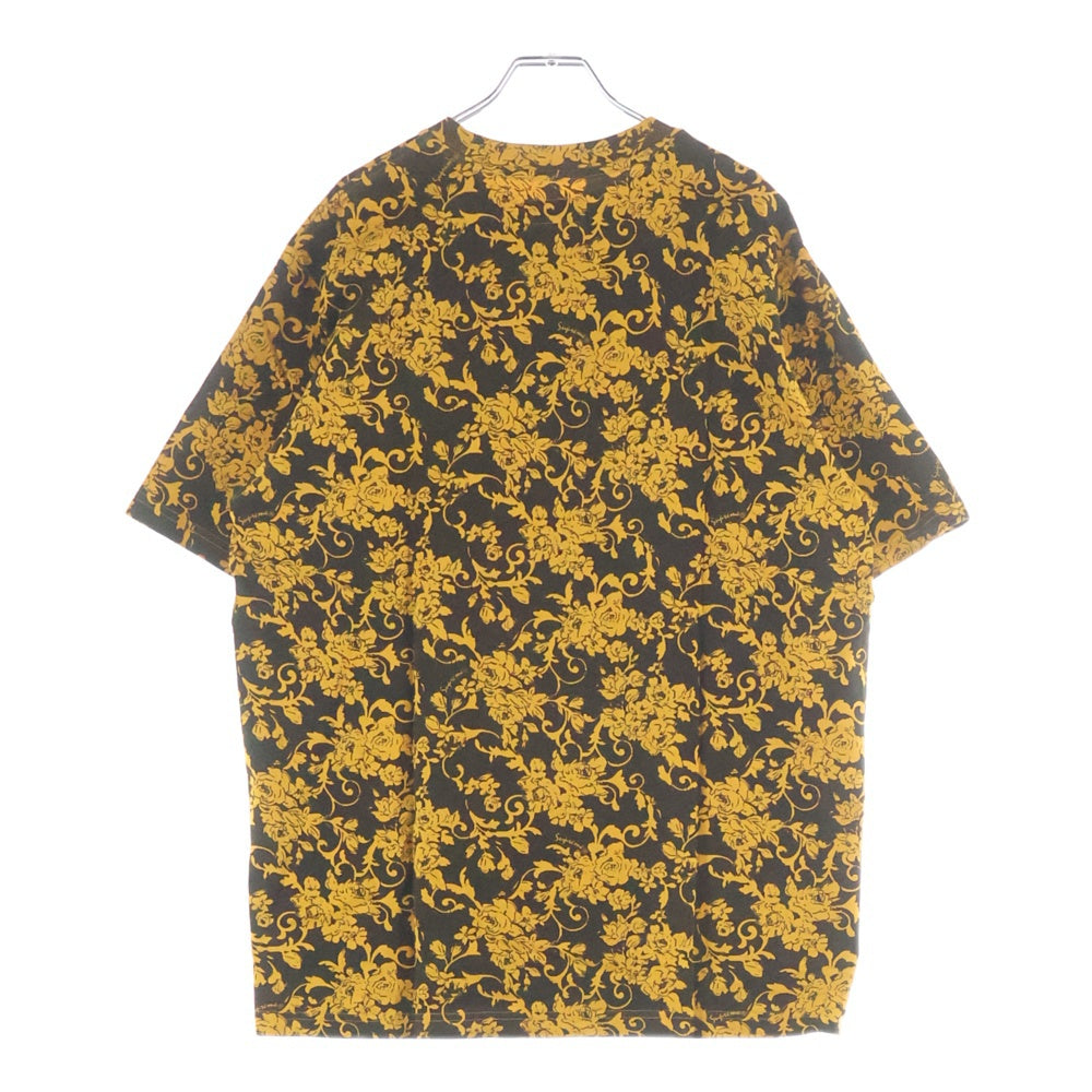 SUPREME(シュプリーム) 20SS Small Box Tee Floral スモール ボックスロゴ フローラル クルーネック半袖Tシャツ カットソー イエロー/ブラック