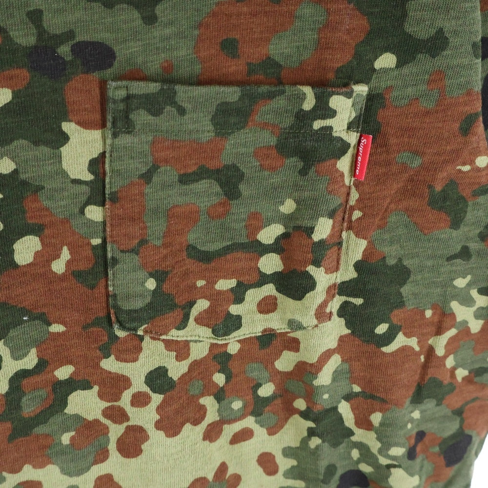 SUPREME(シュプリーム) 19SS German Camo pocket Tee ジャーマン カモ クルーネック半袖ポケットTシャツ カットソー カーキ