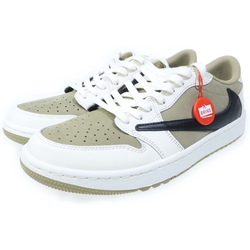 NIKE(ナイキ) ×TRAVIS SCOTT AIR JORDAN 1 LOW GOLF NRG NEUTRAL OLIVE トラヴィススコット エアジョーダン1 ゴルフ ローカットスニーカー カーキ US9/27cm FZ3124-200