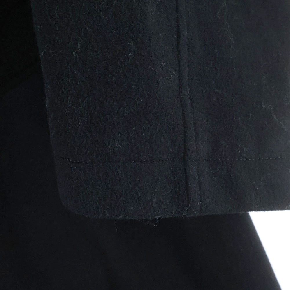 YOHJI YAMAMOTO REGULATION(ヨウジヤマモト レギュレーション) 18AW カシミヤ混 ベルト付き フーデッドウールコート ジャケット ブラック HV-C01-140