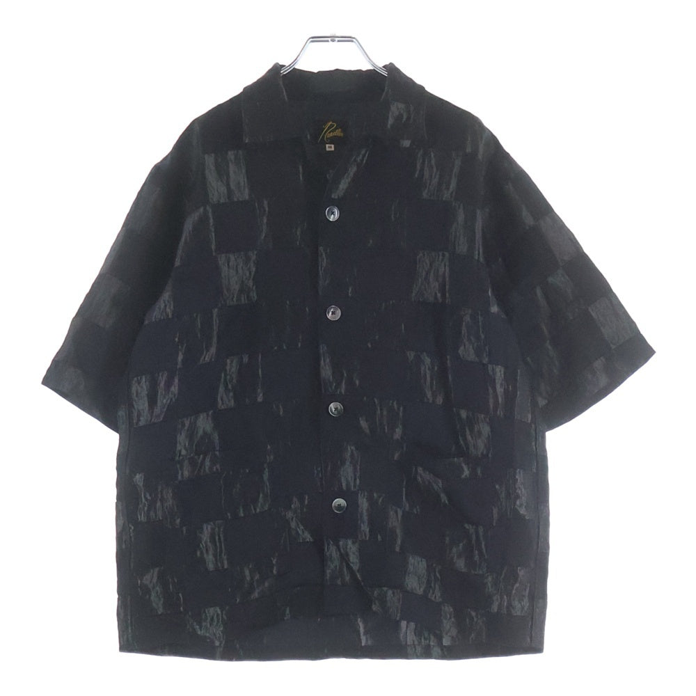 Needles(ニードルス) 18SS CABANA SHIRT カバナ ボックスチェック 半袖シャツ ブラック OT096