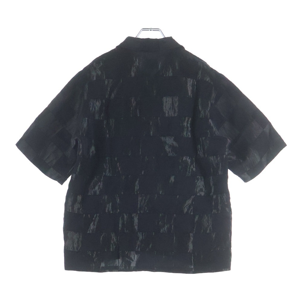 Needles(ニードルス) 18SS CABANA SHIRT カバナ ボックスチェック 半袖シャツ ブラック OT096