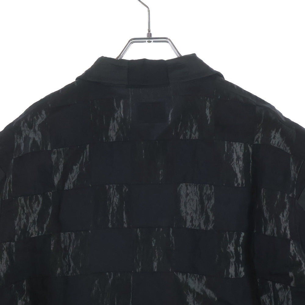 Needles(ニードルス) 18SS CABANA SHIRT カバナ ボックスチェック 半袖シャツ ブラック OT096