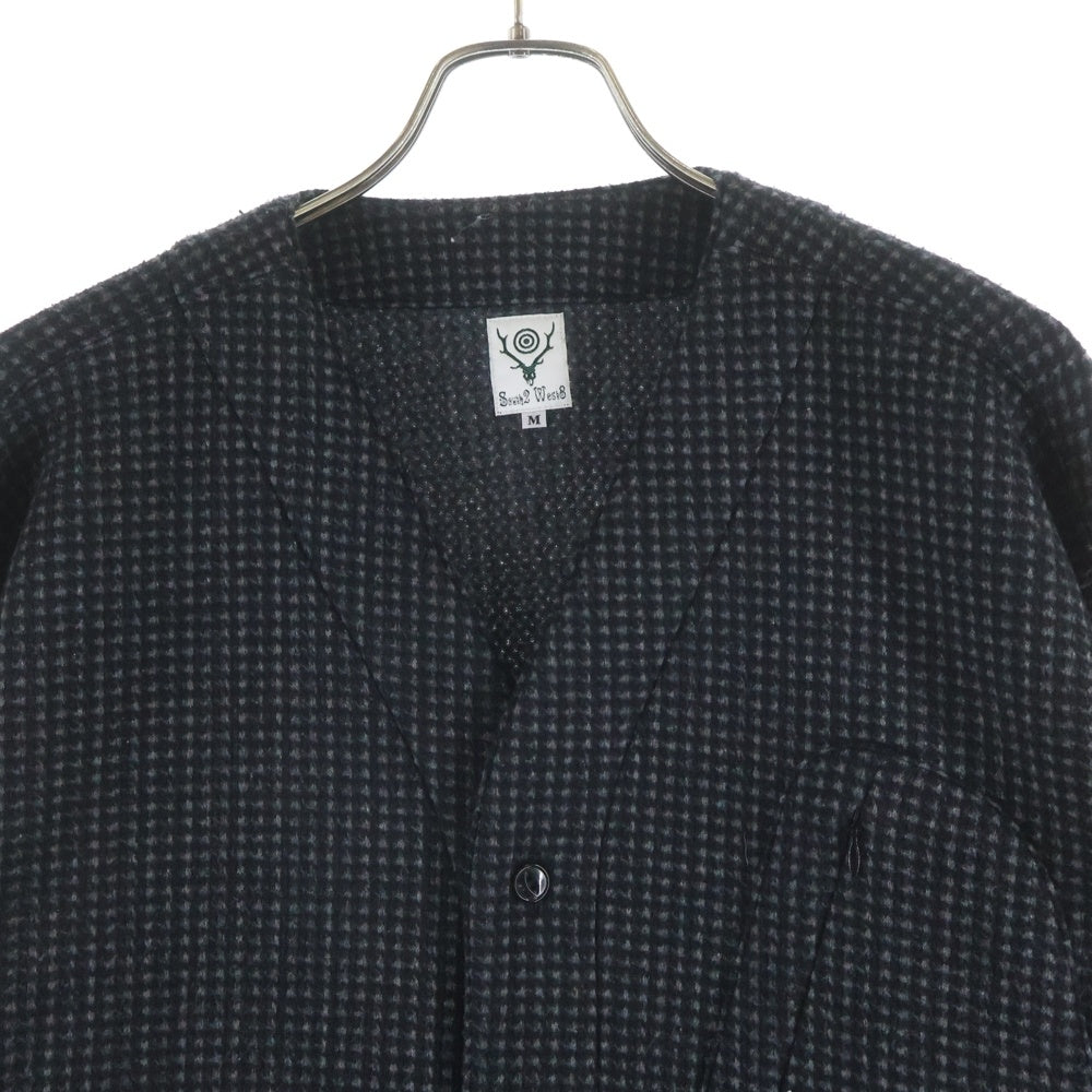 SOUTH2 WEST8(サウス2ウエスト8) SCOUTING SHIRT スカウティング 千鳥格子 ニットカーディガン ブラック/グレー J0830