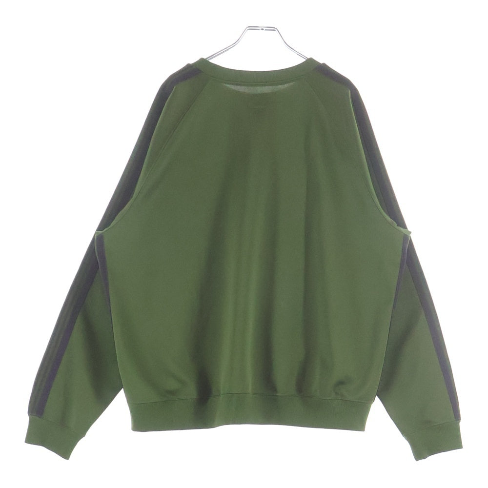 Needles(ニードルス) TRACK CREW NECK SHIRT ロゴエンブロイダリーデザイン クルーネック トラックスウェット トレーナー グリーン OT227