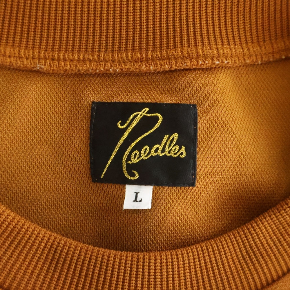 Needles(ニードルス) TRACK CREW NECK SHIRT エンブロイダリーデザイン クルーネック トラックスウェット トレーナー オレンジ OT227