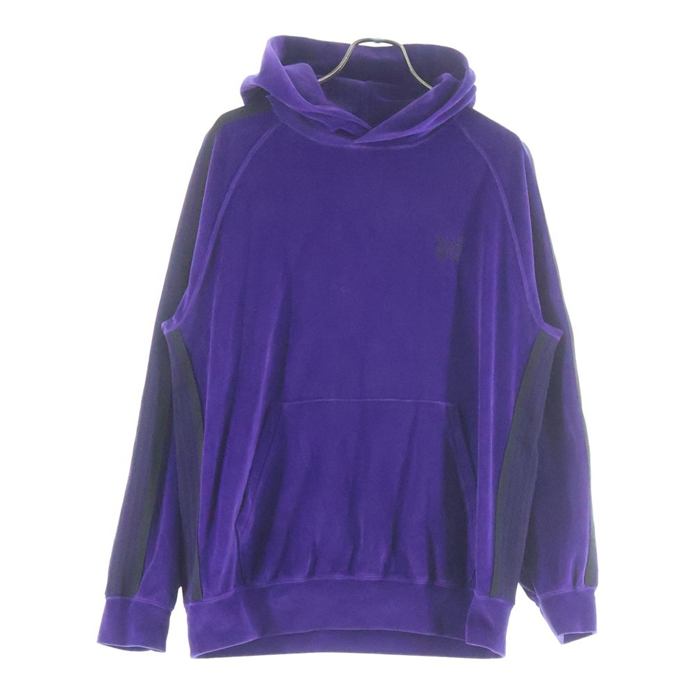 Needles(ニードルス) TRACK HOODY C/PE VELOUR ベロア エンブロイダリーデザイン フーデッド トラックスウェット パーカー パープル NS252