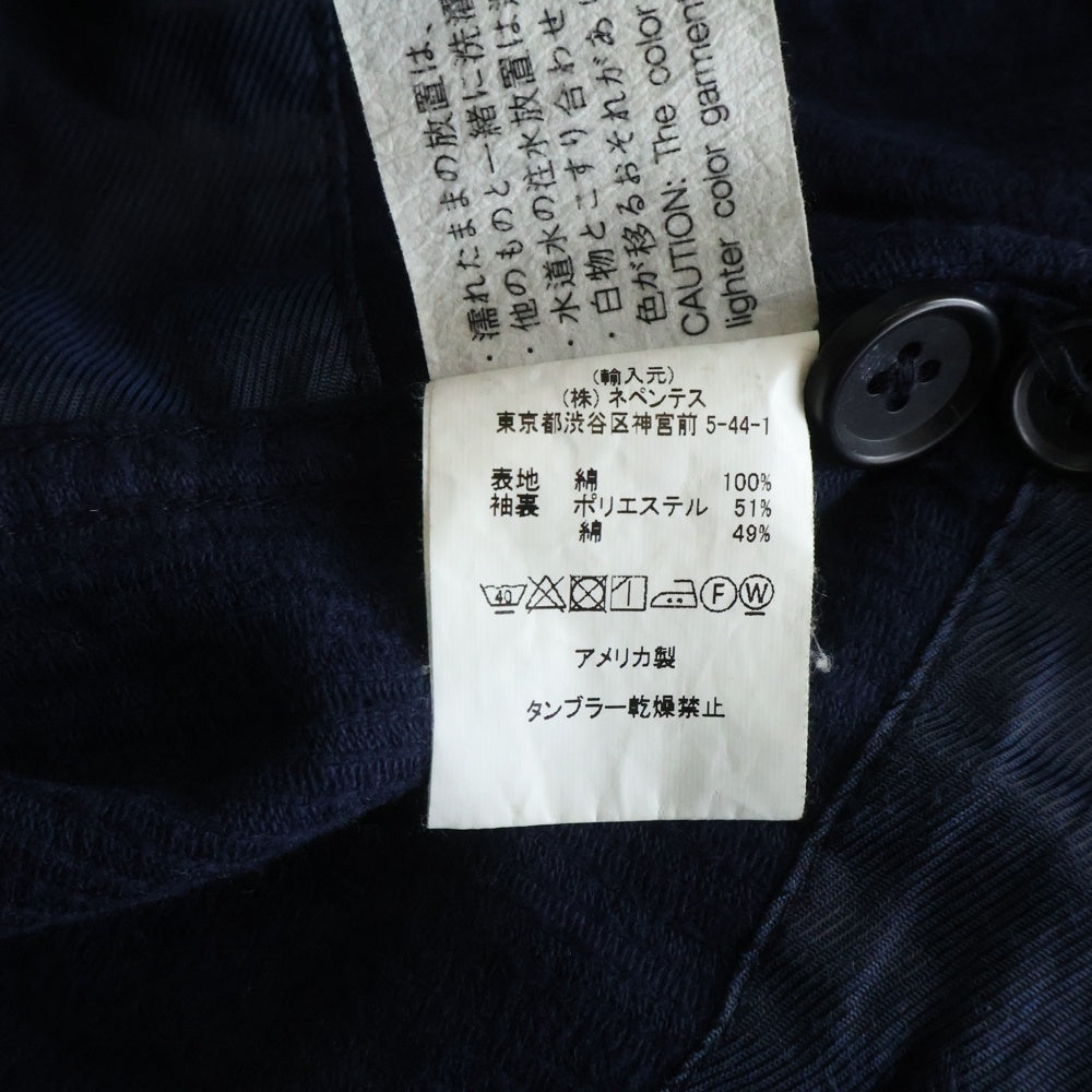 Engineered Garments(エンジニアド ガーメンツ) マルチポケット ノーカラー コーデュロイジャケット ネイビー