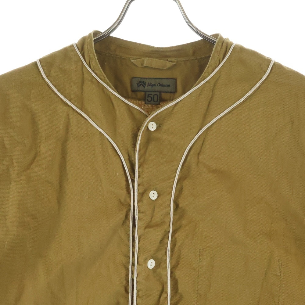 NIGEL CABOURN(ナイジェルケーボン) BASEBALL SHIRT S/S TYPE2 ショートスリーブ ベースボールシャツ ブラウン 8046-00-11001