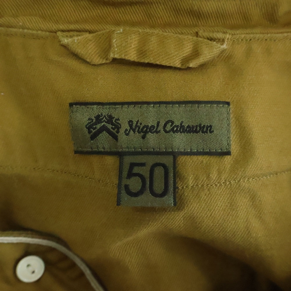 NIGEL CABOURN(ナイジェルケーボン) BASEBALL SHIRT S/S TYPE2 ショートスリーブ ベースボールシャツ ブラウン 8046-00-11001