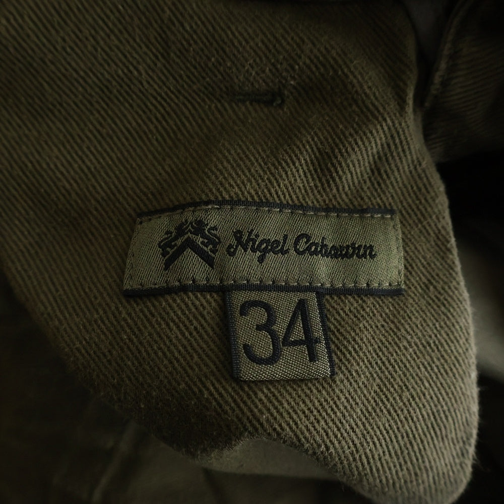 NIGEL CABOURN(ナイジェルケーボン) ボタンフライ ワイドチノパンツ カーキ 80330050020