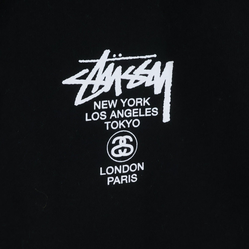 STUSSY(ステューシー) BASIC STUSSY ZIP HOOD ベイシック ジップアップ フーデットジャケット ブラック Z4000SZS19