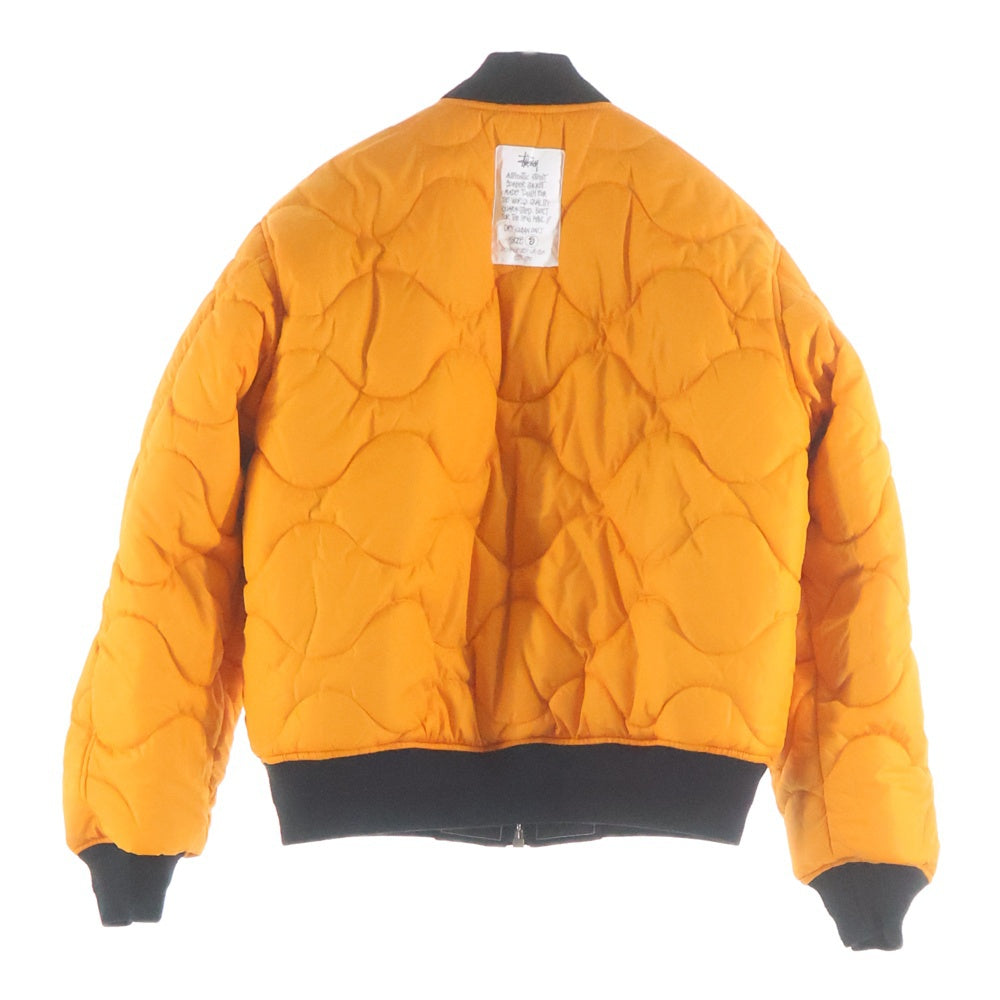 STUSSY(ステューシー) 24SS BUILT REVERSIBLE BOMBER JACKET ロゴ刺繍 リバーシブル ボンバージャケット ブラック/オレンジ #115743