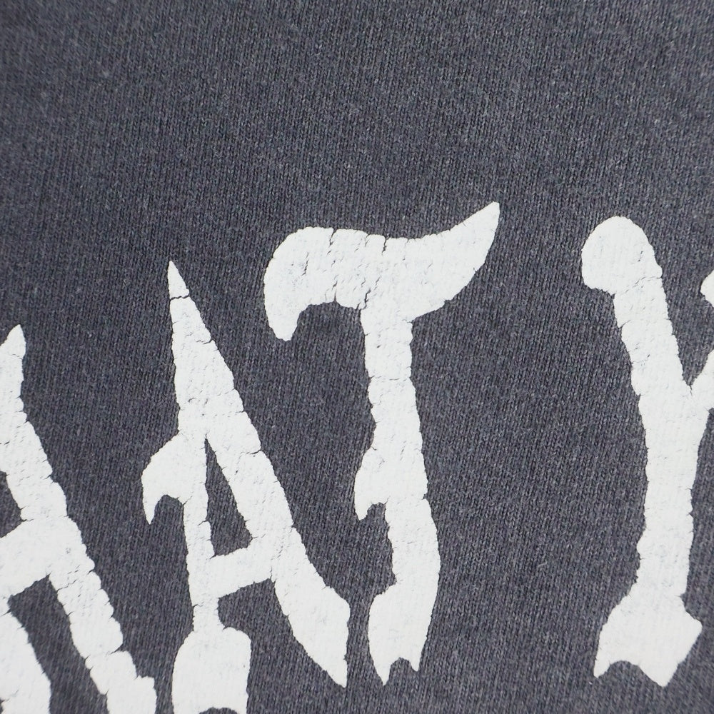 SAINT MICHAEL(セントマイケル) 24SS L/S TEE プリント クルーネック長袖Tシャツ カットソー ブラック SM-YS8-0000-015