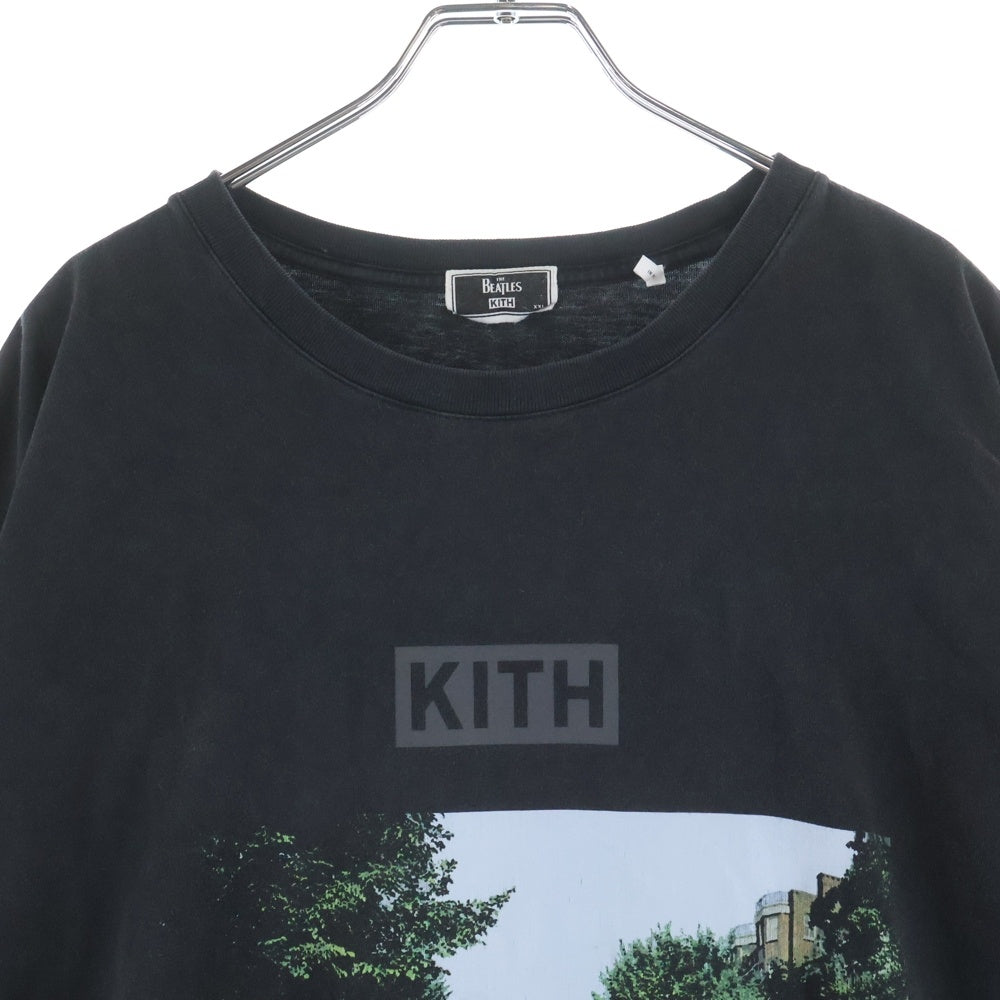 KITH(キス) ×THE BEATLES Abbey Road tee ザビートルズ アビーロード ヴィンテージ クルーネック半袖Tシャツ カットソー ブラック KHM031228