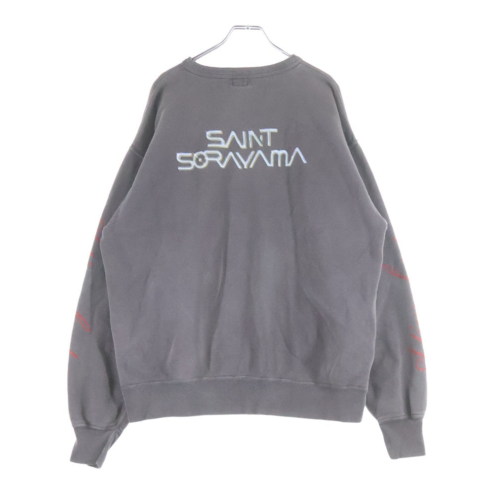 SAINT MICHAEL(セントマイケル) 22SS SORAYAMA SWEAT SHIRT 空山基 クルーネックスウェットシャツ トレーナー ブラック SM-S22-0000-074