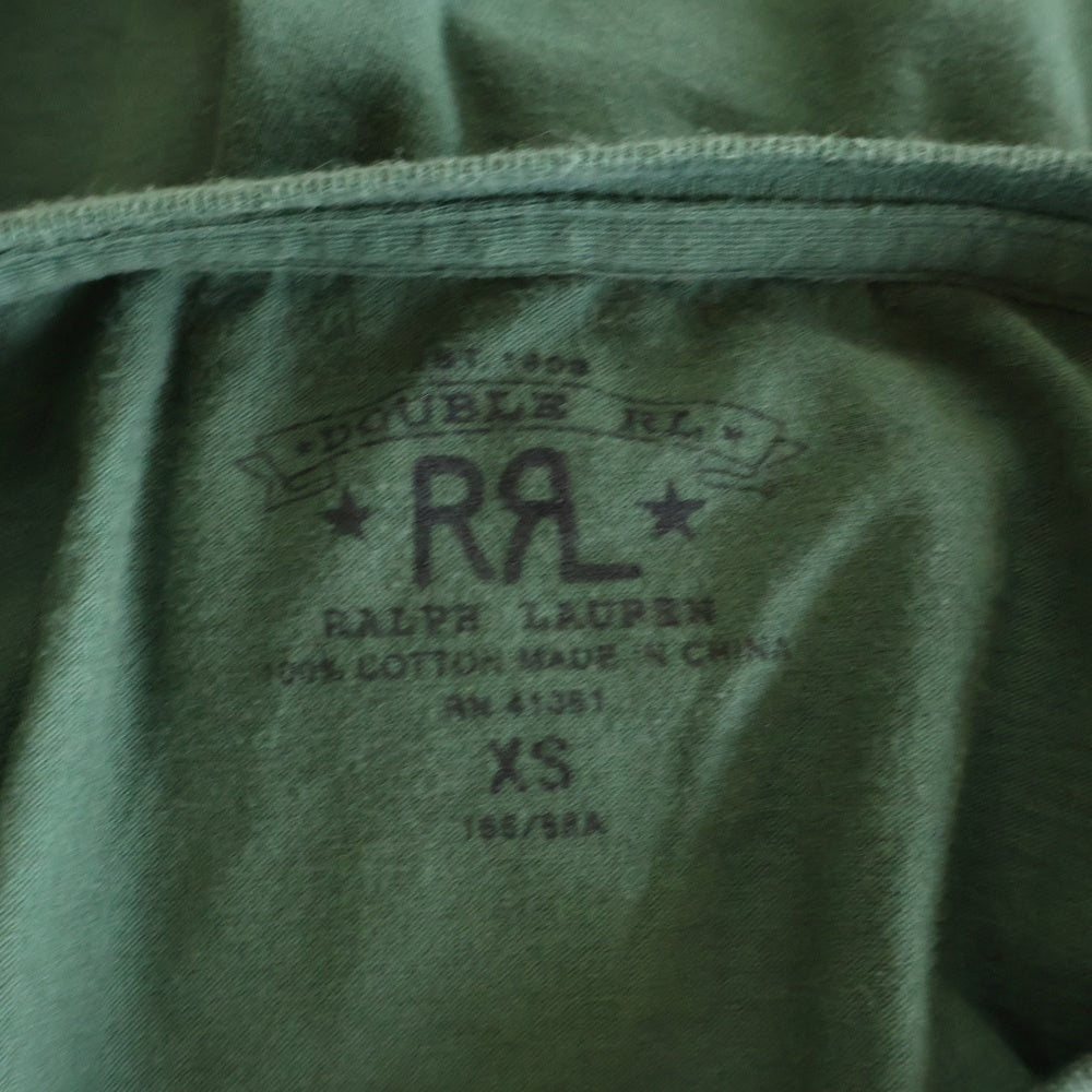RRL(ダブルアールエル) フロントロゴデザイン クルーネック カットソー 半袖Tシャツ カーキ MNRRTSHM1N10026