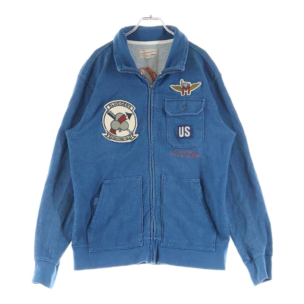 AVIREX(アヴィレックス) US NAVAL TRACK JACKET ナバル ジップアップ トラックジャケット ブルー 6123206
