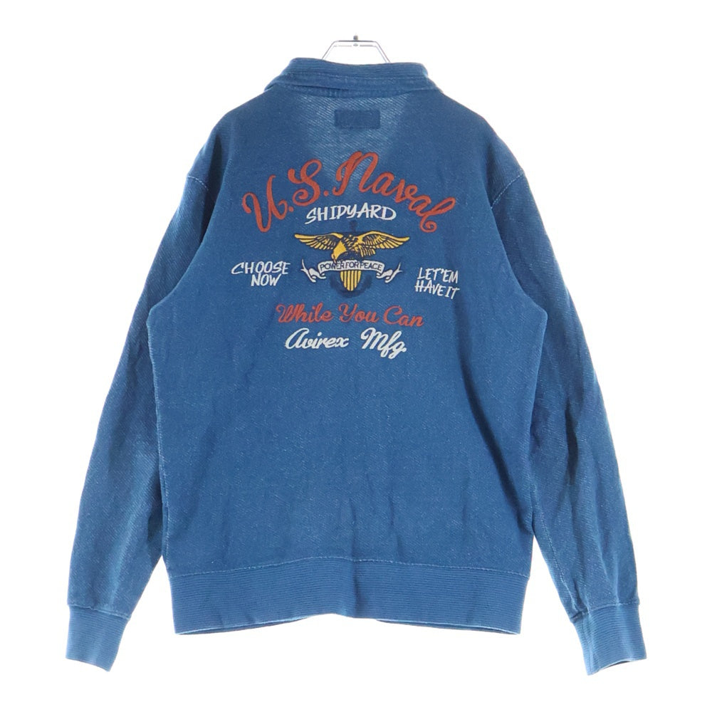 AVIREX(アヴィレックス) US NAVAL TRACK JACKET ナバル ジップアップ トラックジャケット ブルー 6123206