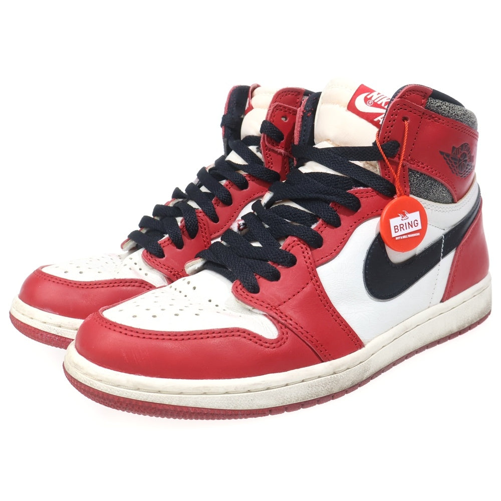 NIKE(ナイキ) AIR JORDAN 1 HIGH OG CHICAGO LOST & FOUND エアジョーダン1 シカゴ ロスト&ファウンド ハイカットスニーカー ホワイト/レッド US7.5/25.5cm DZ5485-612