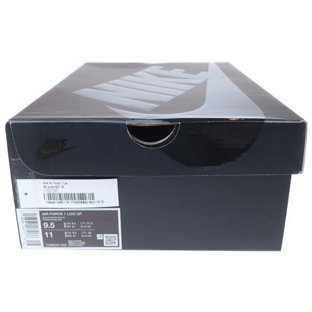 NIKE(ナイキ) ×SUPREME AIR FORCE 1 LOW シュプリーム エアーフォースワン ローカットスニーカー ブラック US9.5/27.5cm CU9225-002