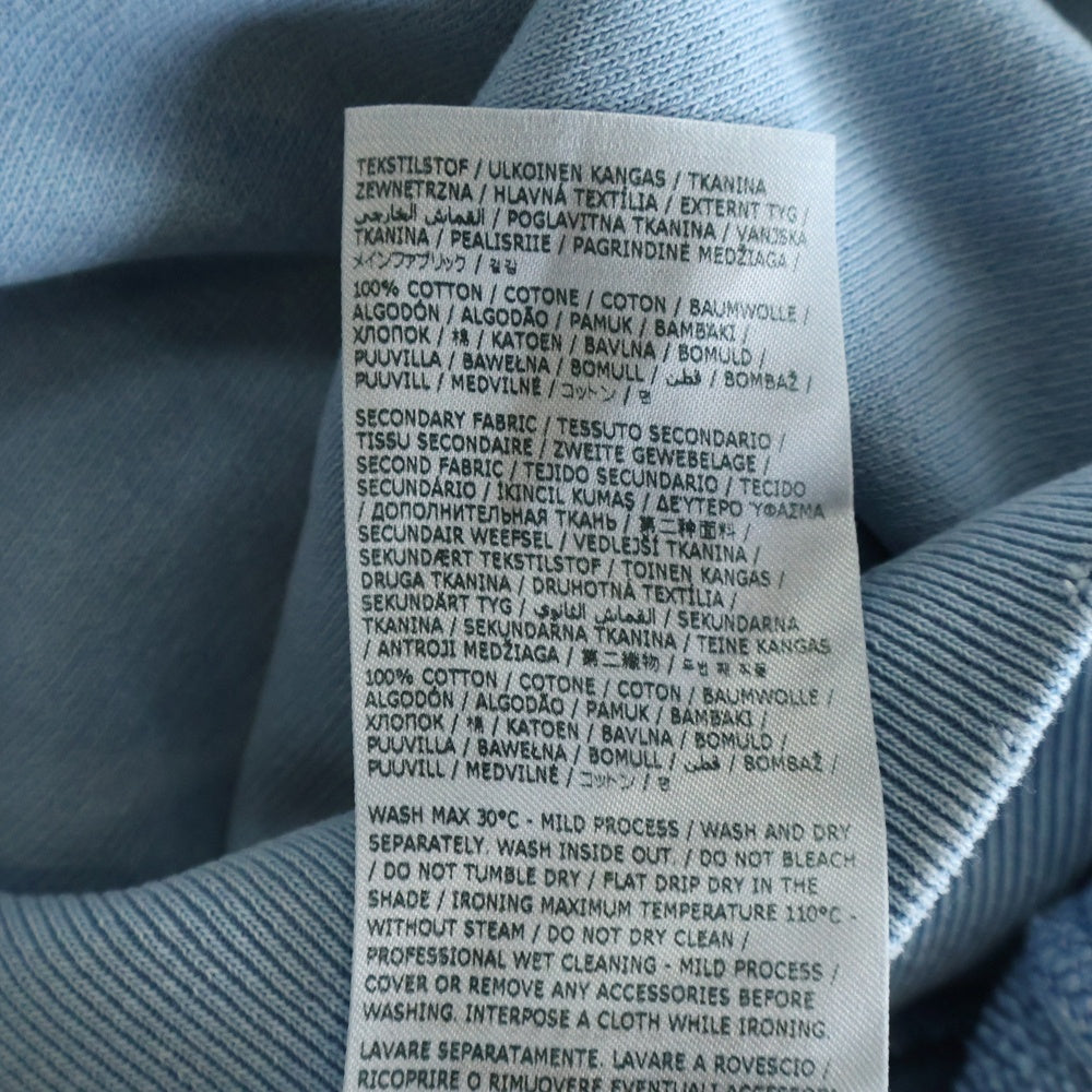 Maison Margiela(メゾンマルジェラ) 23SS Damaged Drop Shoulder SweatShirts ダメージ加工 ドロップショルダー スウェット トレーナー ブルー S50GU0207