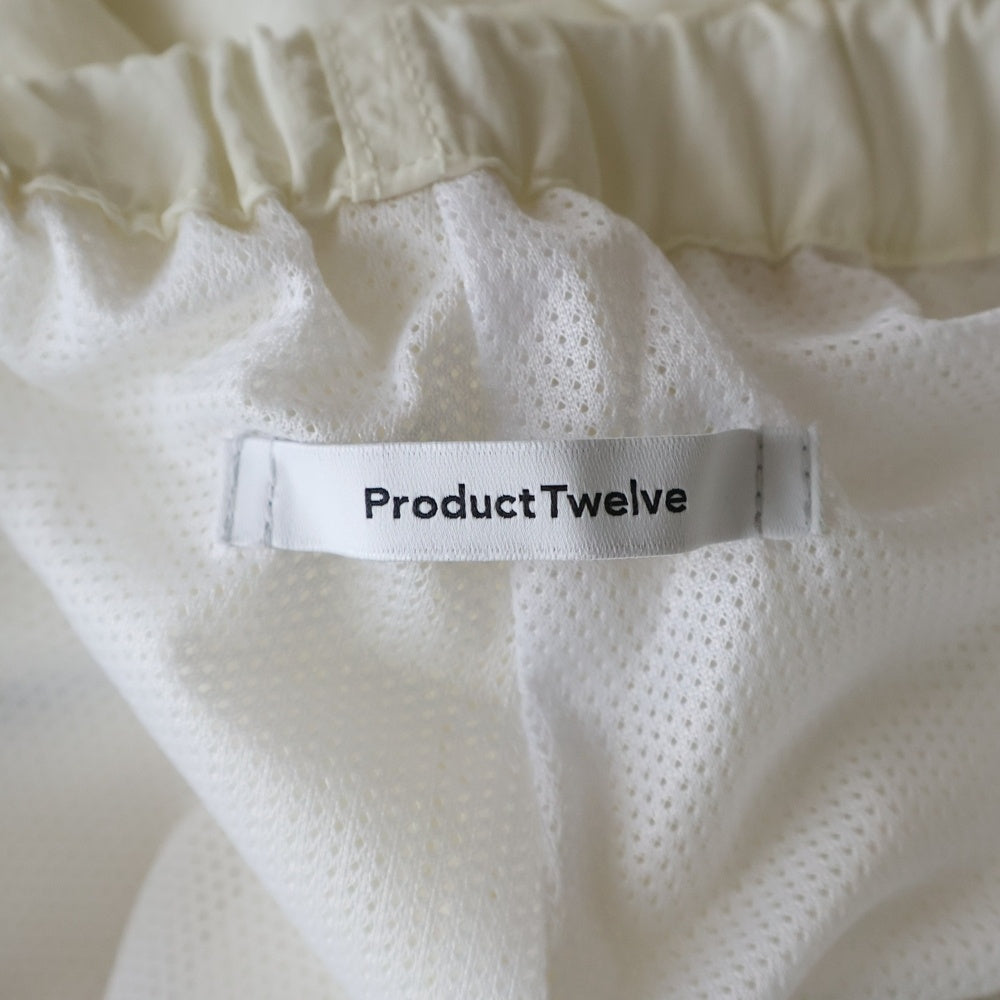 Product Twelve(プロダクトトゥエルブ) 22SS NYLON ZIP PANTS ジップスリット ナイロン ジップフライ マルチポケット カーゴパンツ ホワイト 22SS-PPT04