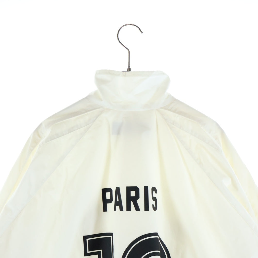 BALENCIAGA(バレンシアガ) 24SS PARIS SOCCER TRACK JACKET パリス サッカー ロゴデザイン ジップアップ ナイロントラックジャケット ホワイト 780884 TPQ38