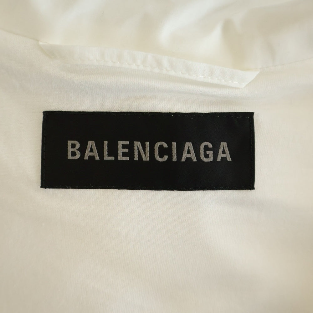 BALENCIAGA(バレンシアガ) 24SS PARIS SOCCER TRACK JACKET パリス サッカー ロゴデザイン ジップアップ ナイロントラックジャケット ホワイト 780884 TPQ38