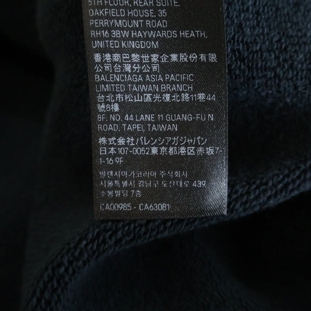 BALENCIAGA(バレンシアガ) SCARF ZIP-UP HOODIE ダブルポケット スカーフジップアップフーディー ネイビー 794747 TQVM2 4021