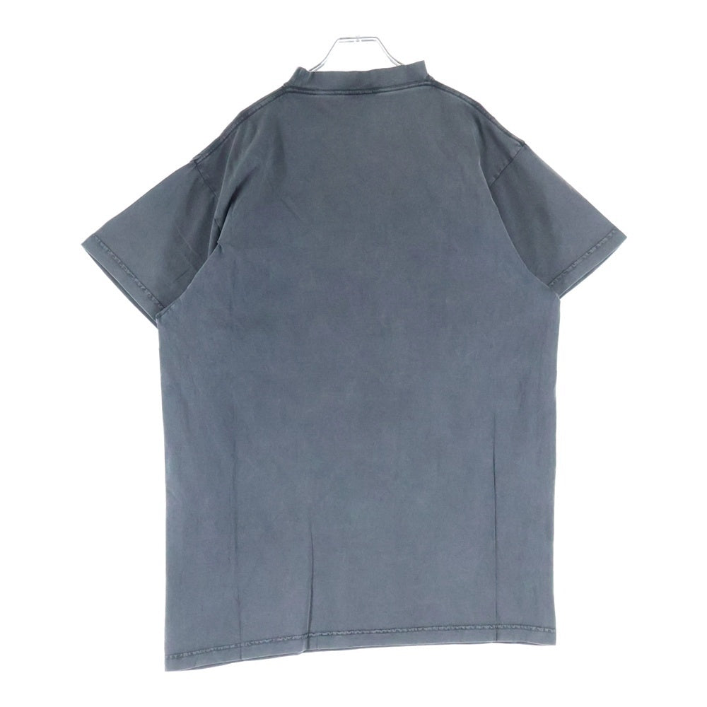 BALENCIAGA(バレンシアガ) OVERSIZED T-SHIRT フロントロゴデザイン フェード加工 クルーネック カットソー 半袖Tシャツ ブラック 811688 TRVQ7