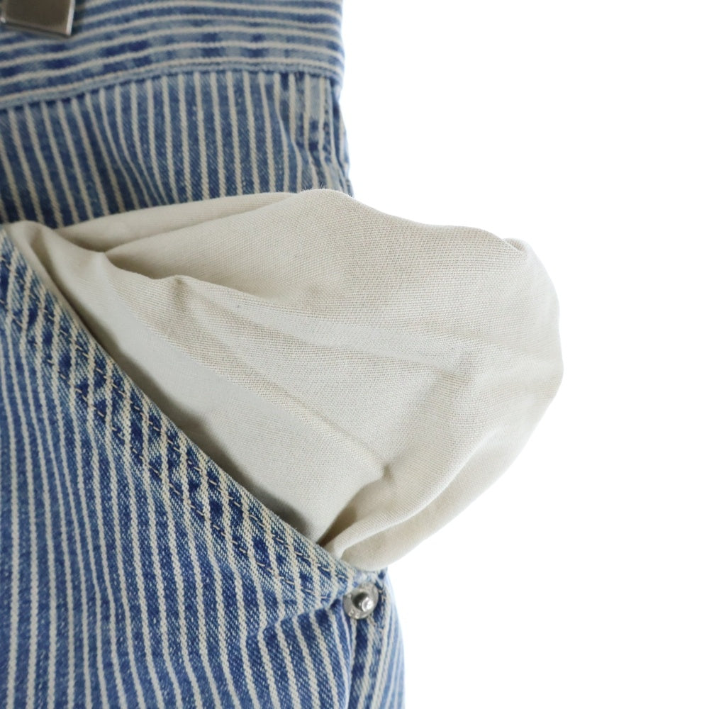 RRL(ダブルアールエル) 90S VINTAGE USA製 ヴィンテージ ヒッコリーストライプ ペインターパンツ ホワイト/インディゴ 41-4811879ZY