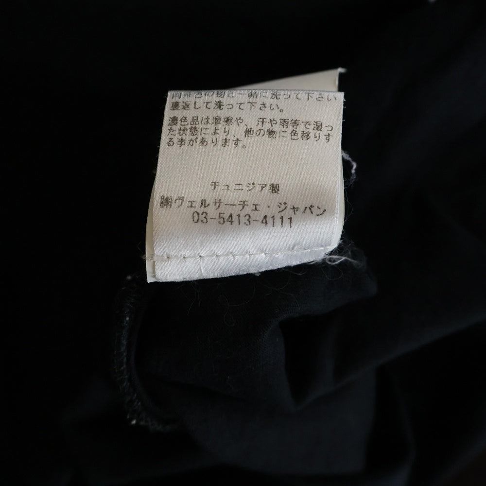 VERSACE(ヴェルサーチ) メデューサ ロゴエンブロイダリー 半袖Tシャツ カットソー ブラック
